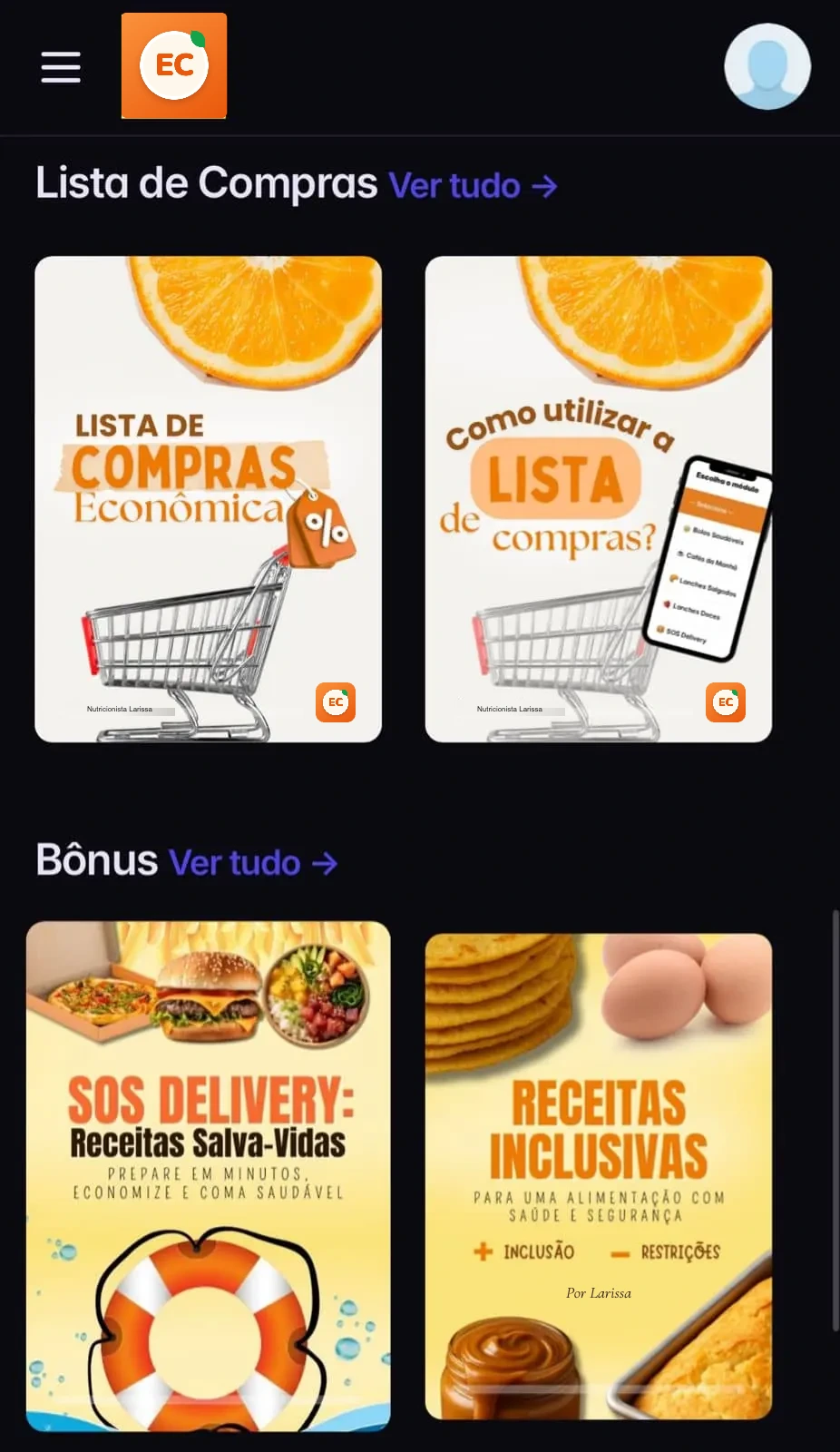 Tela 3 do aplicativo
